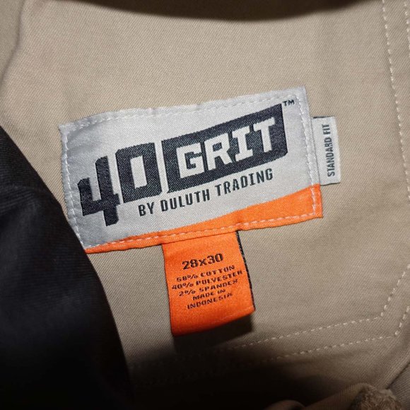 Duluth Trading Co Men's 40 Grit Standard Fit Cargo Pants 28 x 30 NWT Beige - Picture 3 of 8